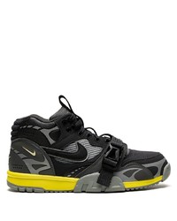 schwarze Leder niedrige Sneakers von Nike