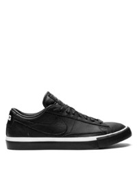 schwarze Leder niedrige Sneakers von Nike