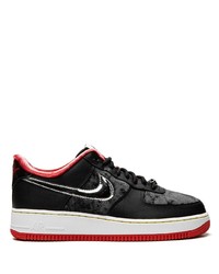 schwarze Leder niedrige Sneakers von Nike