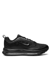 schwarze Leder niedrige Sneakers von Nike