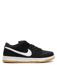 schwarze Leder niedrige Sneakers von Nike