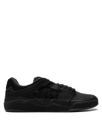 schwarze Leder niedrige Sneakers von Nike