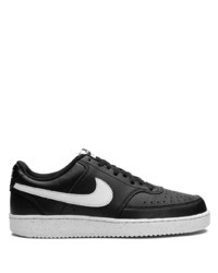 schwarze Leder niedrige Sneakers von Nike