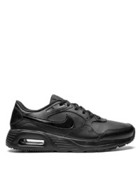 schwarze Leder niedrige Sneakers von Nike