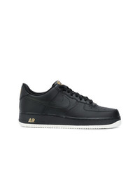 schwarze Leder niedrige Sneakers von Nike