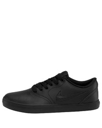 schwarze Leder niedrige Sneakers von Nike SB