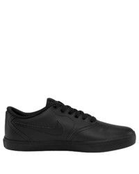 schwarze Leder niedrige Sneakers von Nike SB