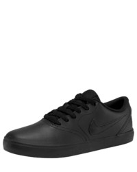 schwarze Leder niedrige Sneakers von Nike SB