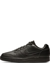 schwarze Leder niedrige Sneakers von Nike Sportswear