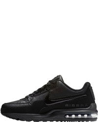 schwarze Leder niedrige Sneakers von Nike Sportswear
