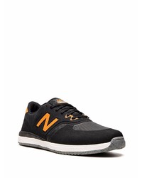 schwarze Leder niedrige Sneakers von New Balance