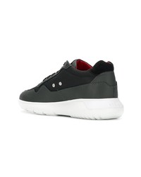 schwarze Leder niedrige Sneakers von Hogan