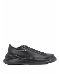 schwarze Leder niedrige Sneakers von Oamc