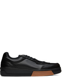 schwarze Leder niedrige Sneakers von Oamc