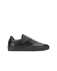 schwarze Leder niedrige Sneakers von Oamc