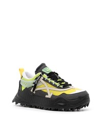 schwarze Leder niedrige Sneakers von Off-White