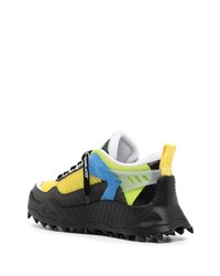 schwarze Leder niedrige Sneakers von Off-White