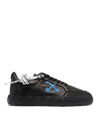 schwarze Leder niedrige Sneakers von Off-White