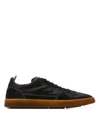 schwarze Leder niedrige Sneakers von Officine Creative