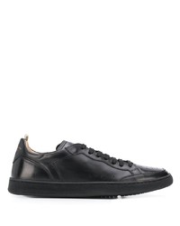 schwarze Leder niedrige Sneakers von Officine Creative