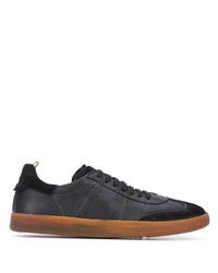 schwarze Leder niedrige Sneakers von Officine Creative