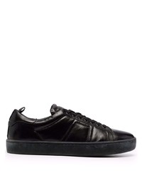 schwarze Leder niedrige Sneakers von Officine Creative