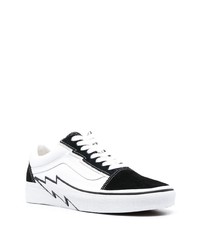 schwarze Leder niedrige Sneakers von Vans