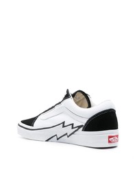 schwarze Leder niedrige Sneakers von Vans