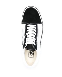 schwarze Leder niedrige Sneakers von Vans