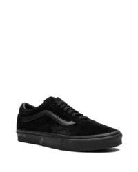 schwarze Leder niedrige Sneakers von Vans