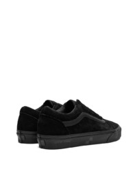 schwarze Leder niedrige Sneakers von Vans