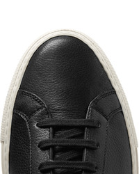 schwarze Leder niedrige Sneakers von Common Projects