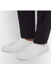 schwarze Leder niedrige Sneakers von Common Projects