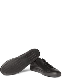 schwarze Leder niedrige Sneakers von Common Projects