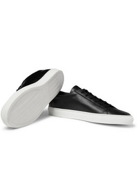 schwarze Leder niedrige Sneakers von Common Projects