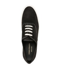 schwarze Leder niedrige Sneakers von Common Projects