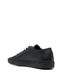 schwarze Leder niedrige Sneakers von Common Projects