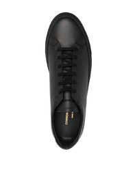 schwarze Leder niedrige Sneakers von Common Projects