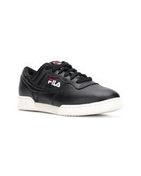 schwarze Leder niedrige Sneakers von Fila