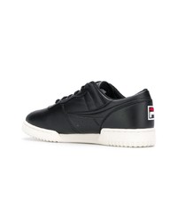 schwarze Leder niedrige Sneakers von Fila