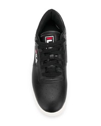 schwarze Leder niedrige Sneakers von Fila