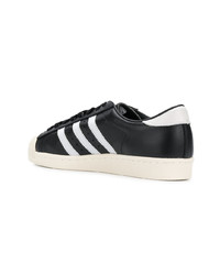 schwarze Leder niedrige Sneakers von adidas