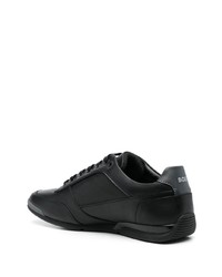 schwarze Leder niedrige Sneakers von BOSS