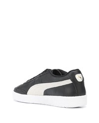 schwarze Leder niedrige Sneakers von Puma