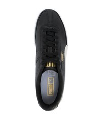 schwarze Leder niedrige Sneakers von Puma