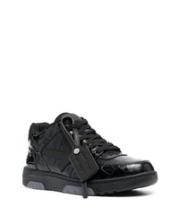 schwarze Leder niedrige Sneakers von Off-White