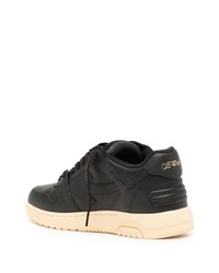 schwarze Leder niedrige Sneakers von Off-White