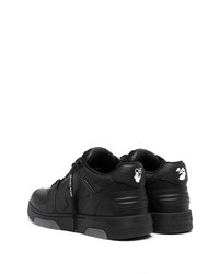 schwarze Leder niedrige Sneakers von Off-White