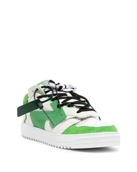 schwarze Leder niedrige Sneakers von Off-White