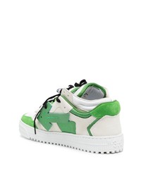 schwarze Leder niedrige Sneakers von Off-White